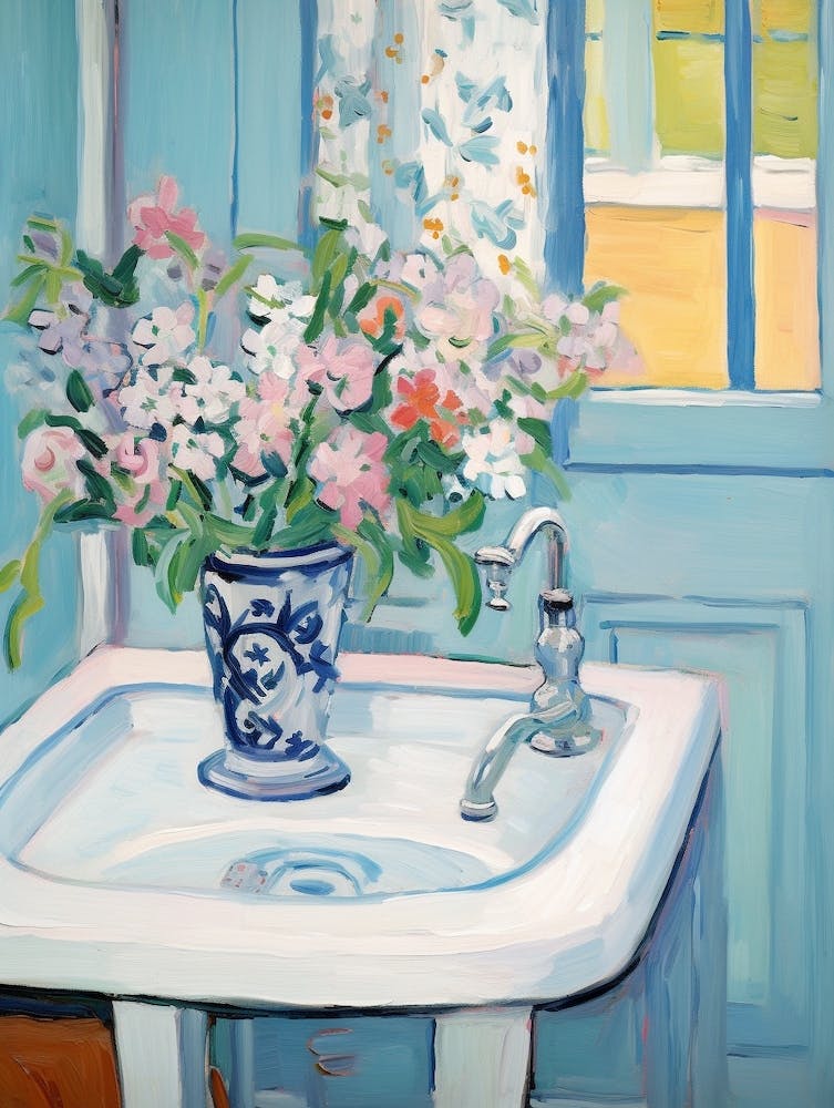 A Vase With Forget Me Not, Flower Bouquet 3