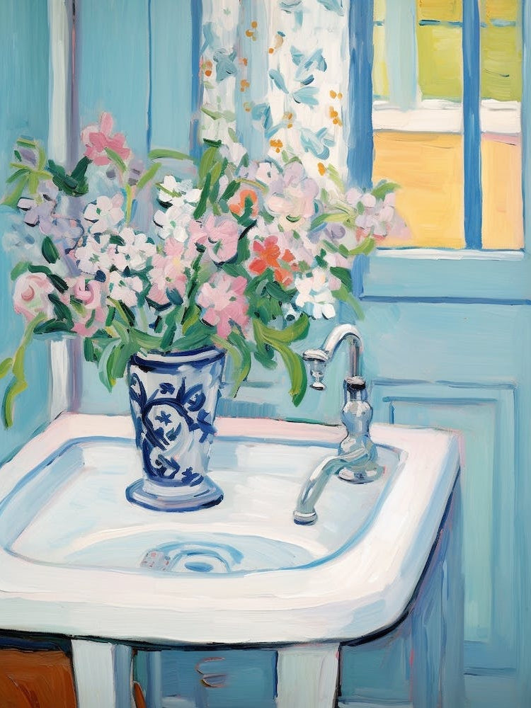 A Vase With Forget Me Not, Flower Bouquet 3