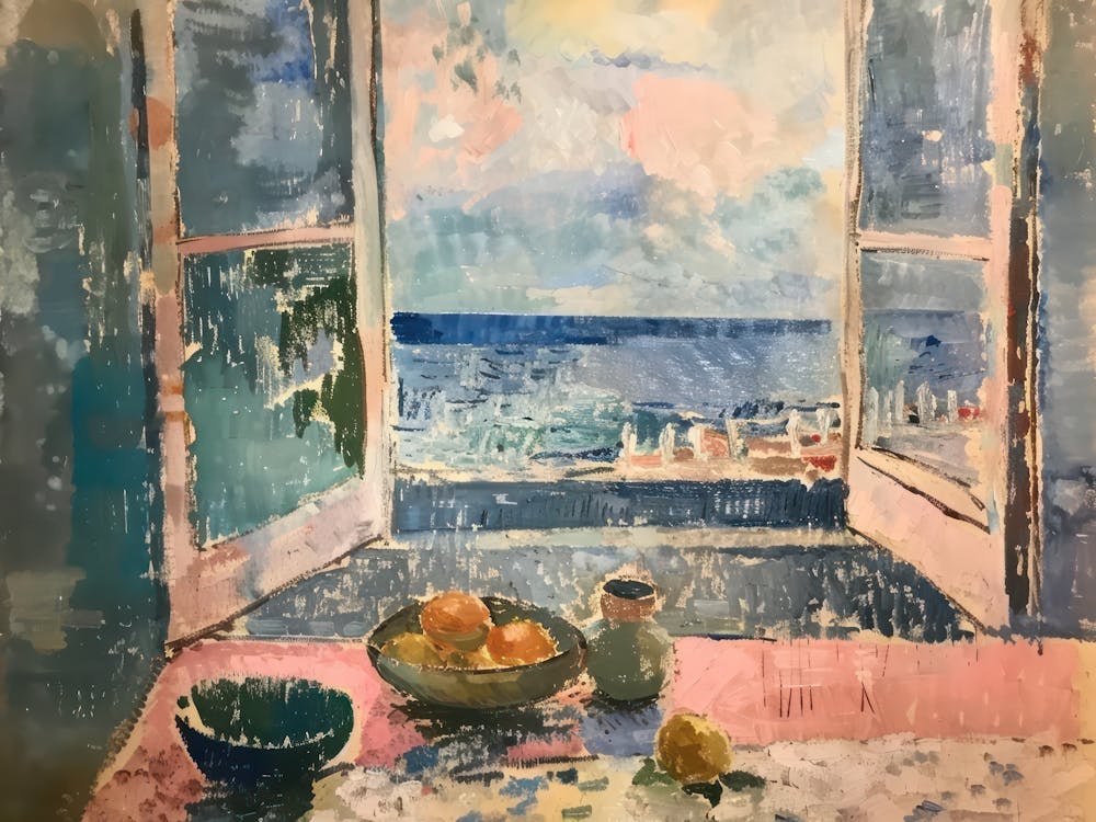 Whispers Of The Shore Painting Inspired By Paul Cezanne