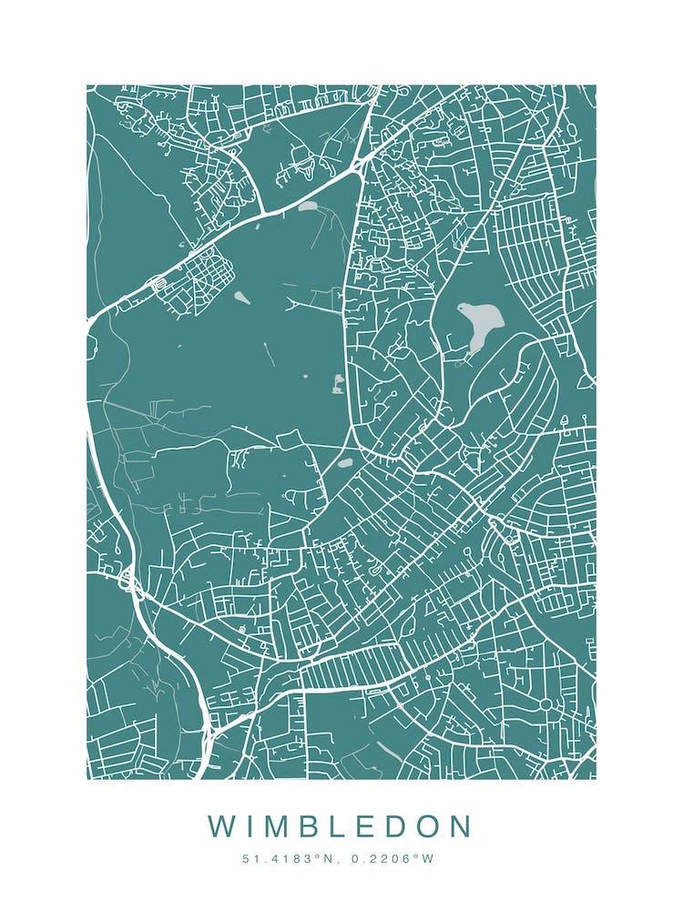 Wimbledon Wall Art Teal