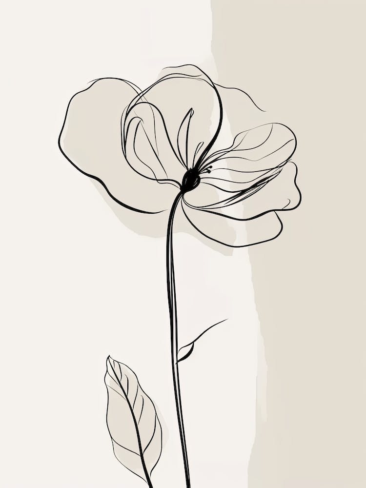 Flower Line Art Abstract 6