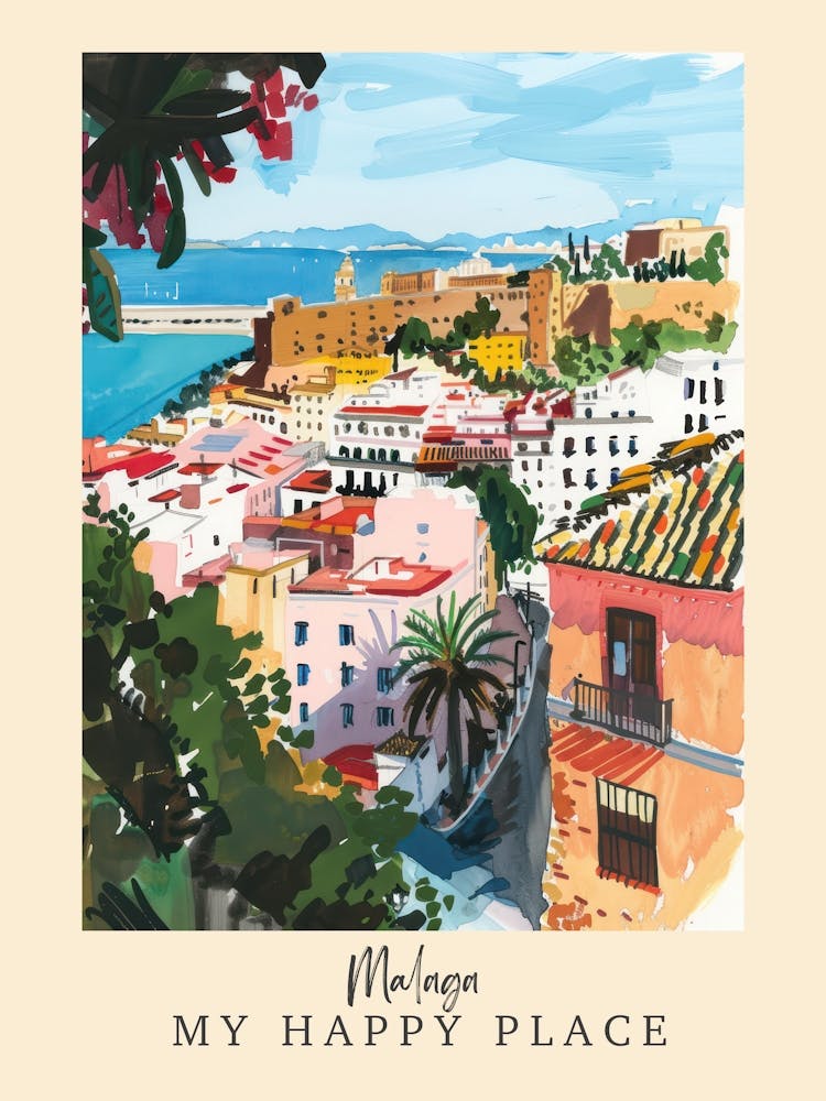 My Happy Place Malaga 2 Reiseposter
