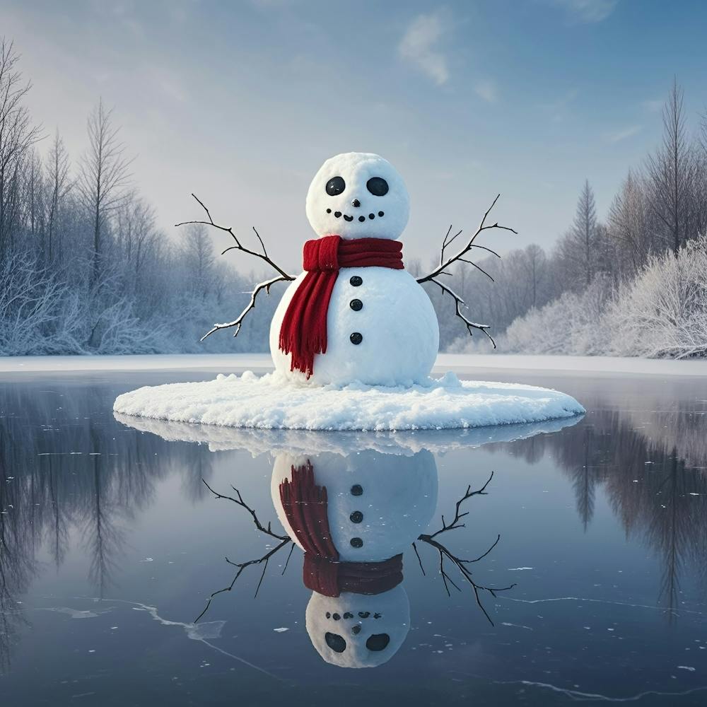 Snowman On Ice