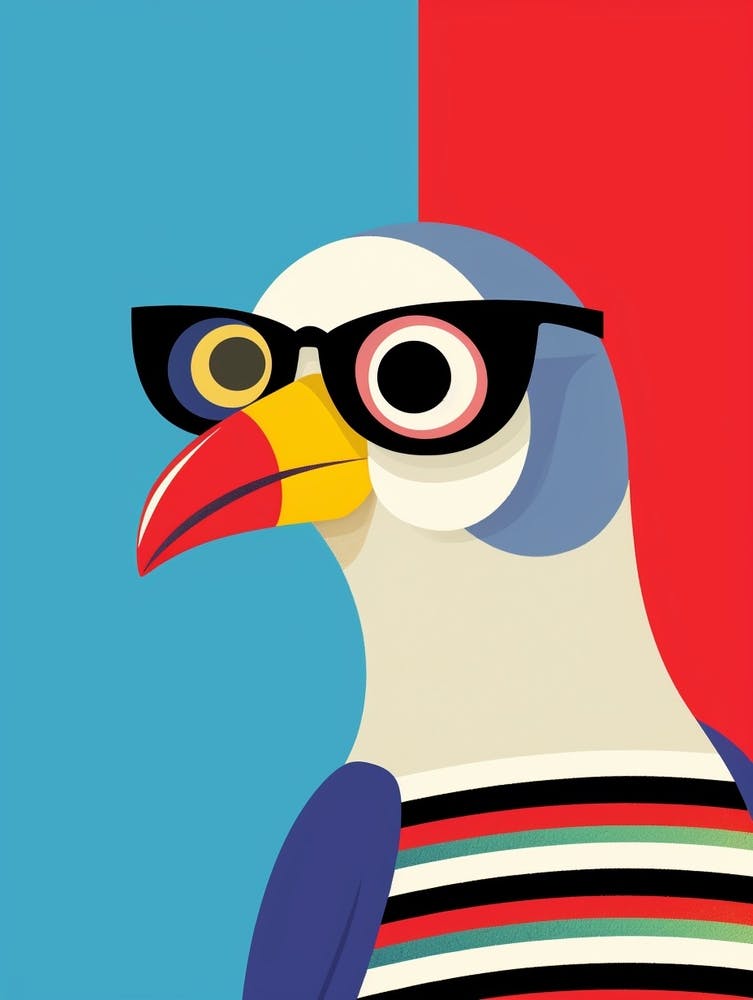 Little Parrot Wearing Sunglasses