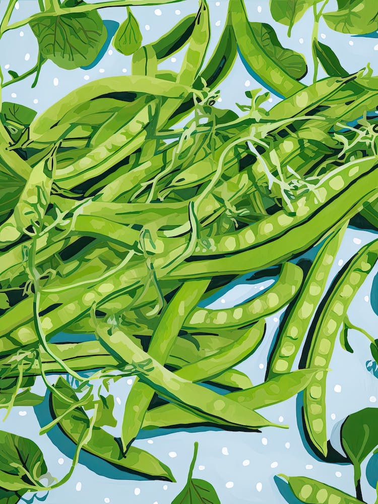 Green Peas Summer Illustration 1