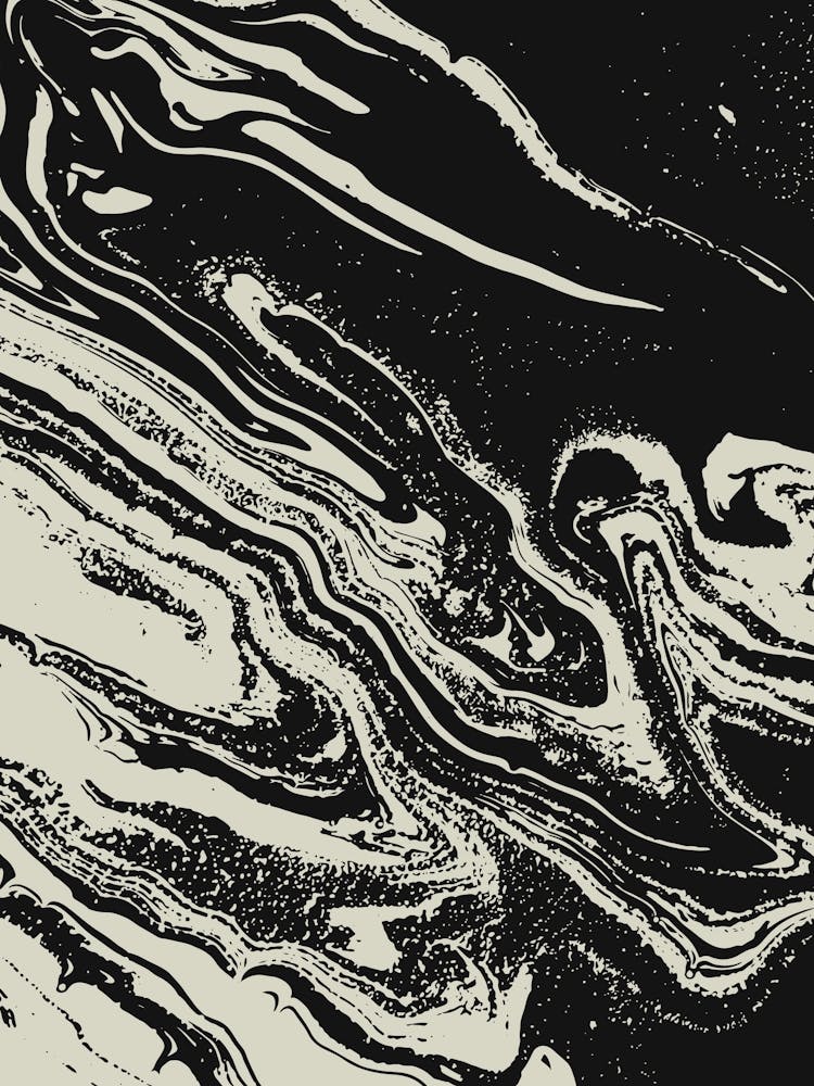 Black And White Abstract Painting