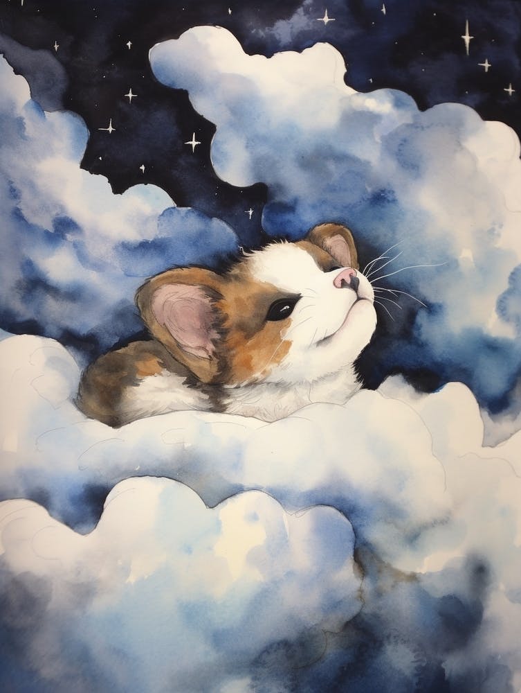Baby Ferret 1 Sleeping In The Clouds
