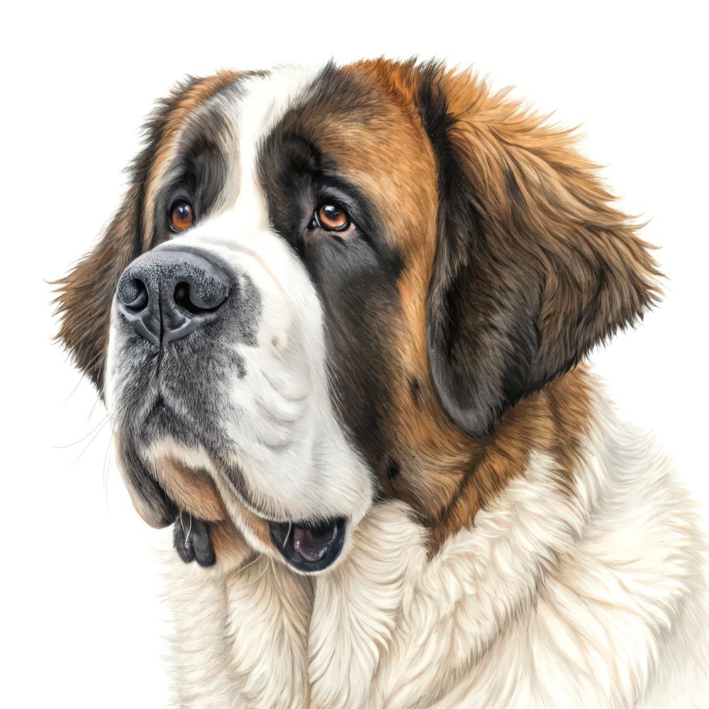 Saint Bernard Dog Portrait