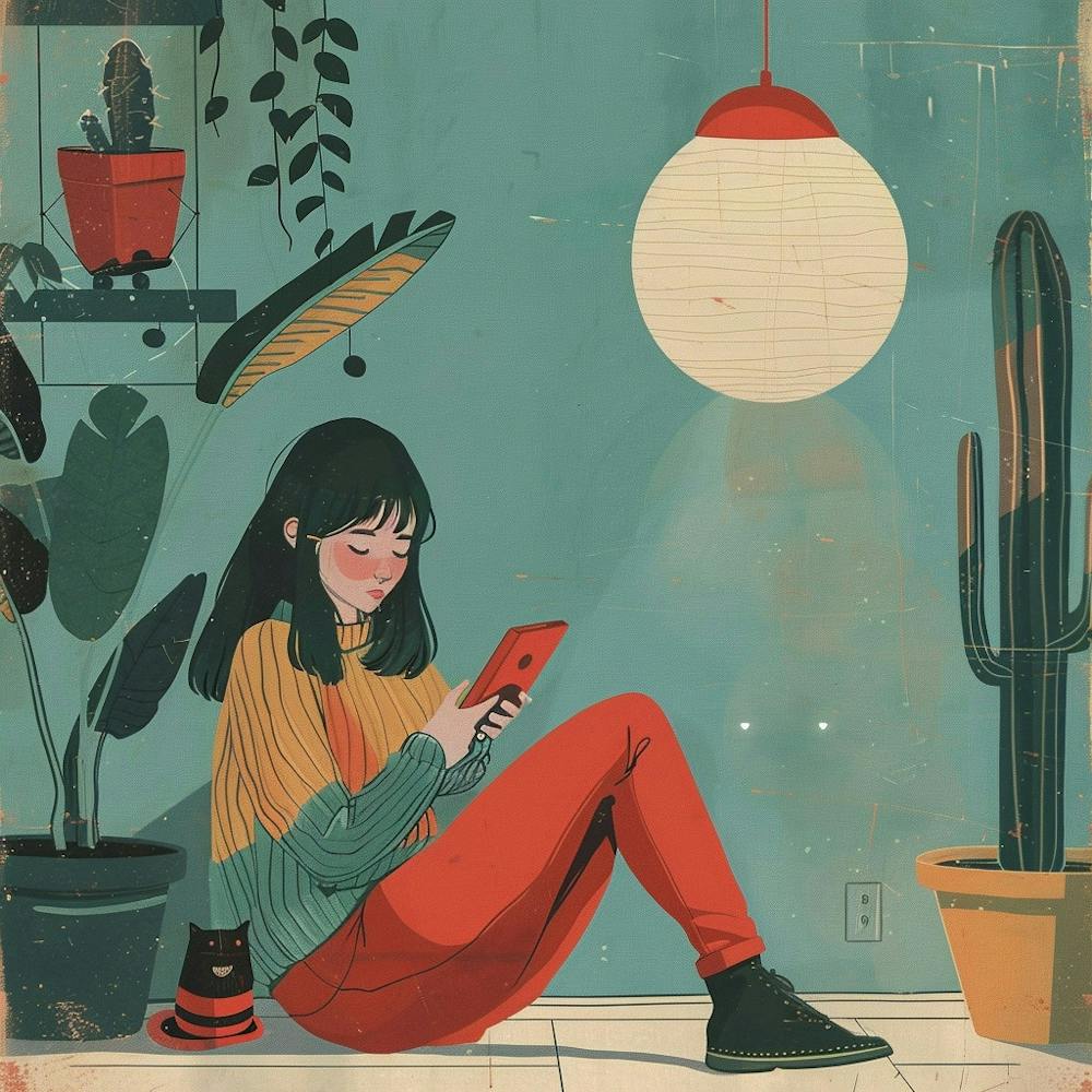 Girl With Cactus