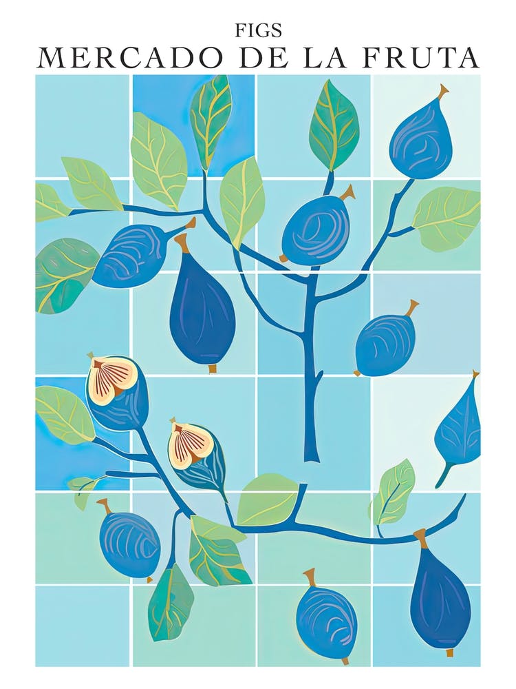 Mercado De La Fruta Feigen Illustration 5 Plakat
