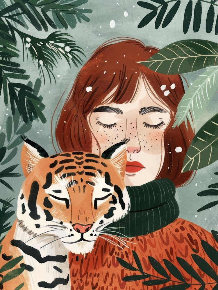 Tiger And Girl