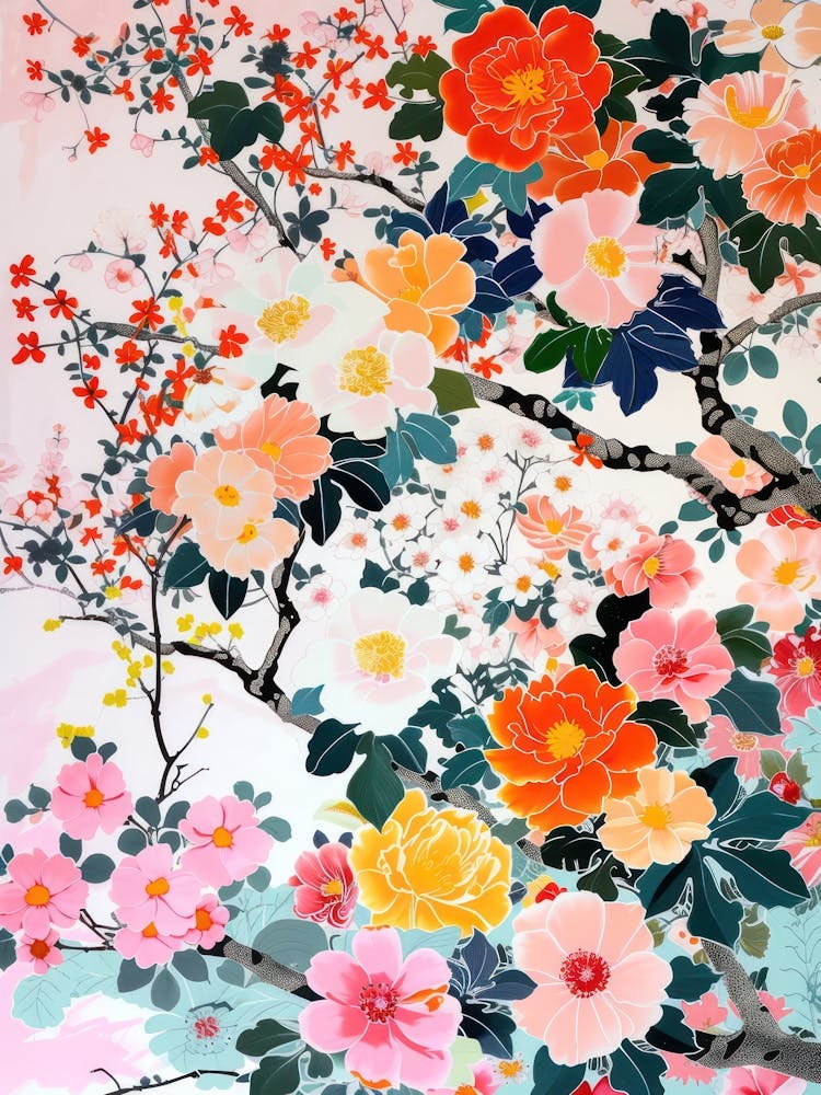 Great Japan Hokusai Japanese Flowers 16