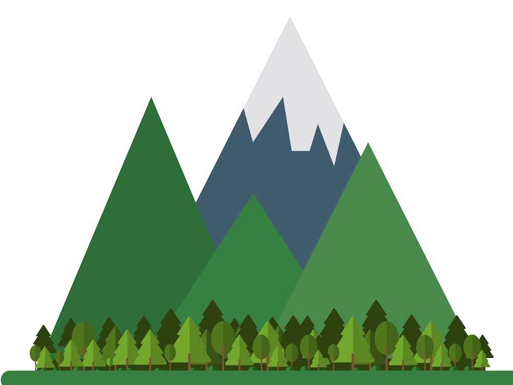 Mountains And Trees