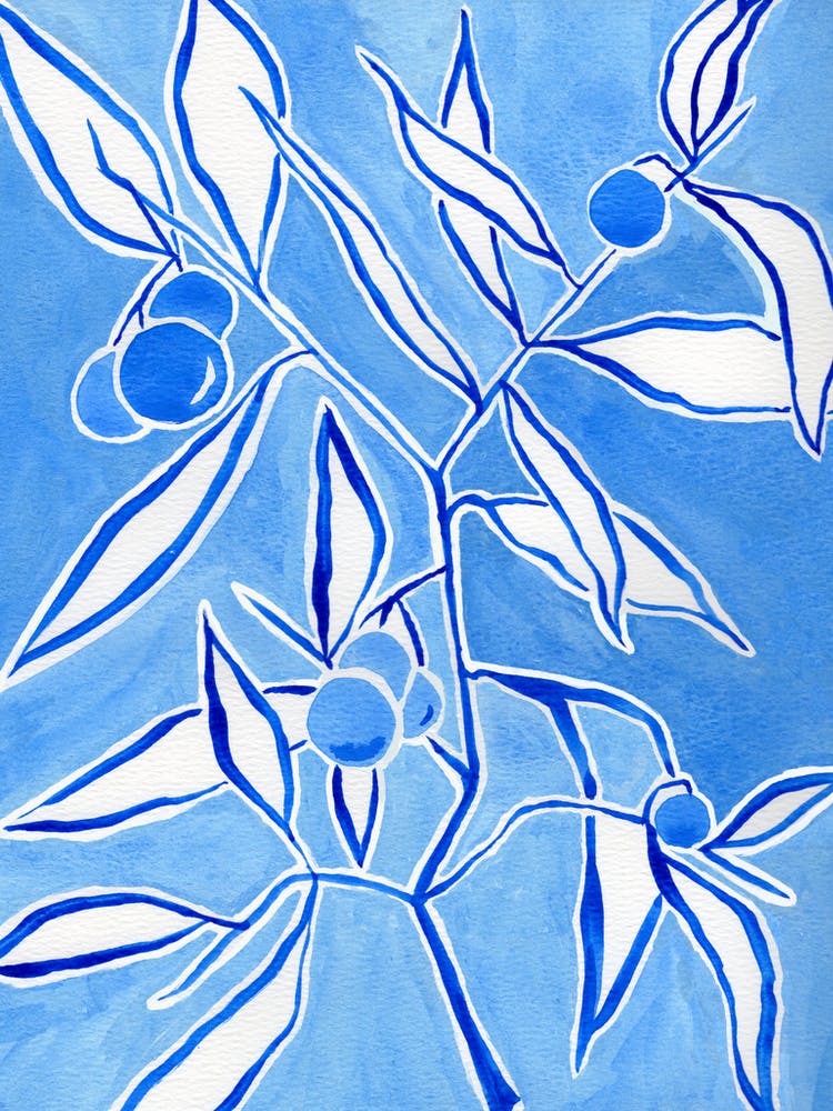 Blue And White Painting