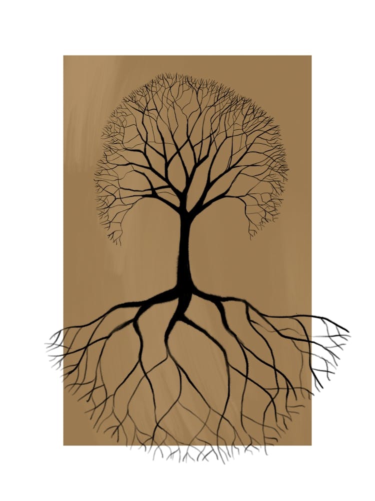 Abstract Boho Neutral Tree Of Life