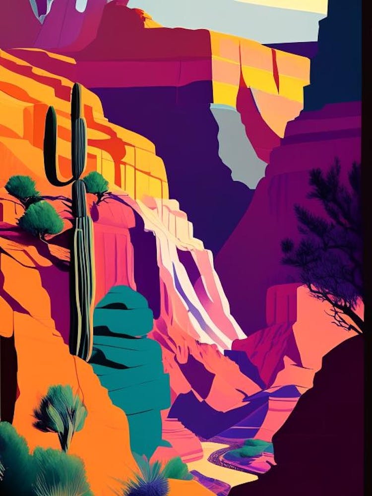 Grand Canyon National Park United States Of America Pop Matisse