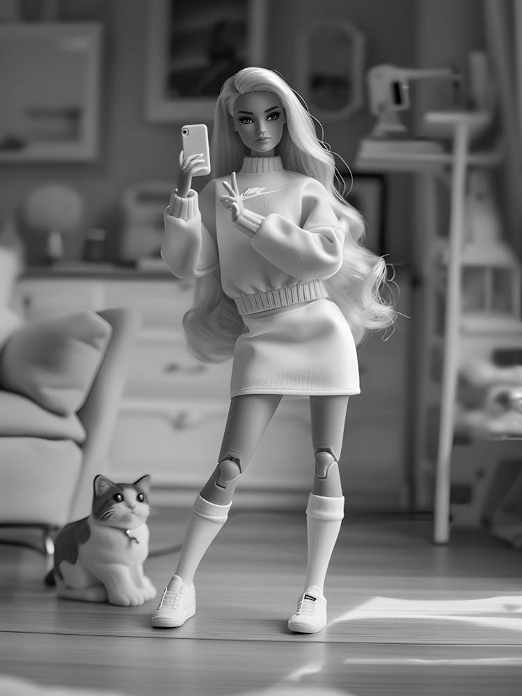 Barbie And Cat
