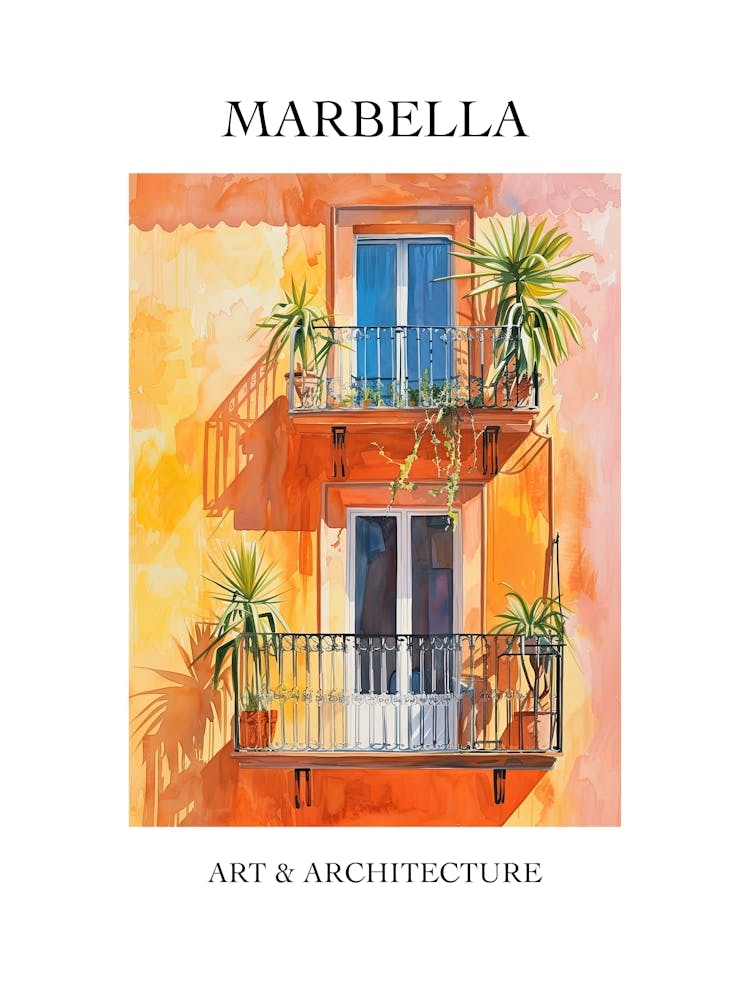 Marbella Travel And Architecture Poster 3