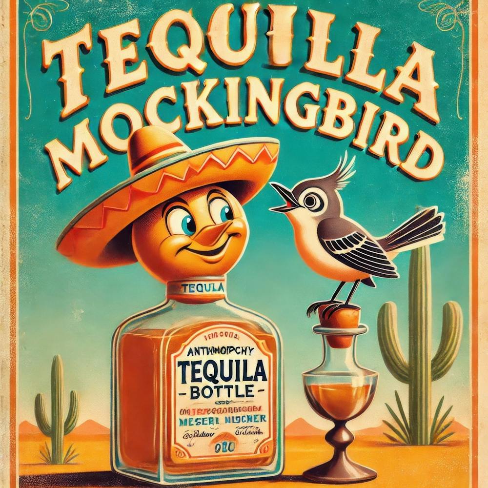 Tequilla Mockingbird. Kitschy Kitchen Art Series