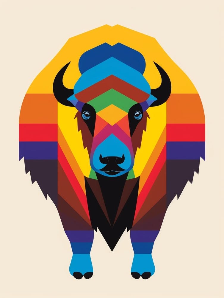 Bison Geometric Abstract 6