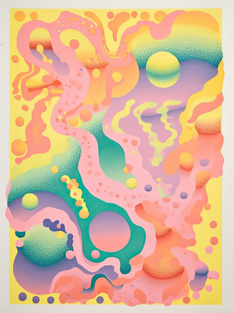 Abstract Landscape Risograph Style 18