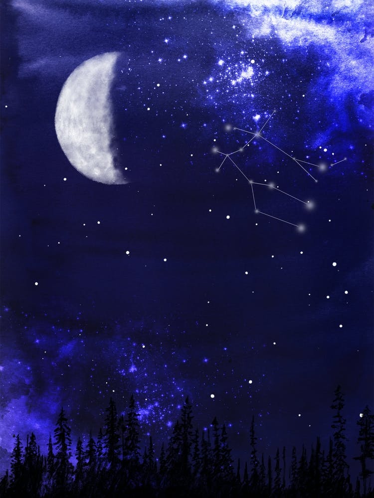 Moon And Stars - Starry Night and Moon #7