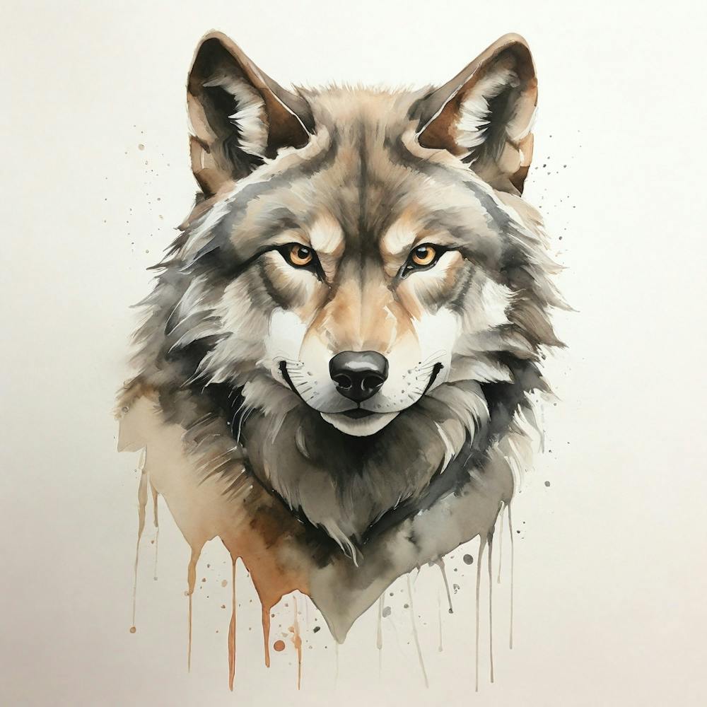 Default Create A Simple Watercolor Of A Wolf Using Neutral And 0 (1)