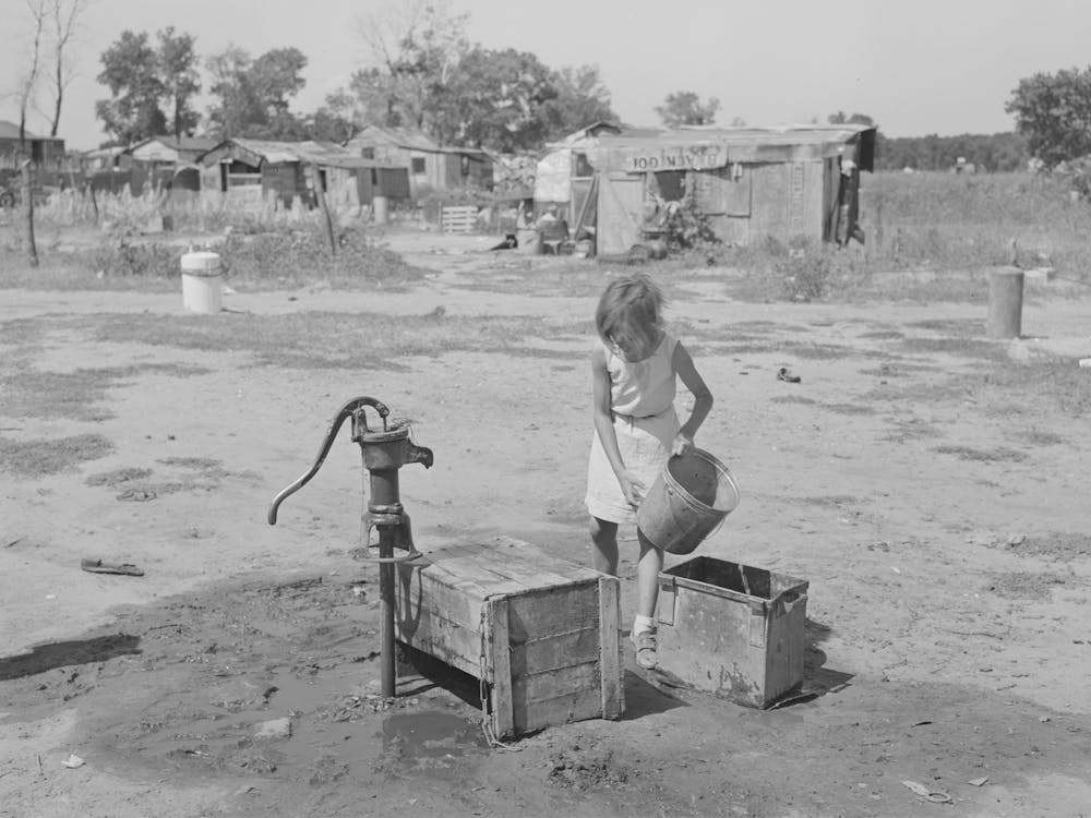 A Well, Water Supply For About A Dozen Families At Mays Avenue Camp, Oklahoma City, Oklahoma