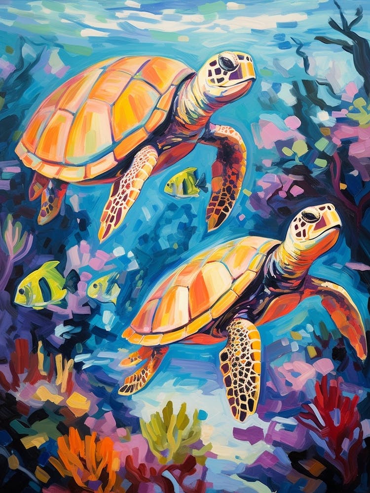 Colourful Sea Turtles 1