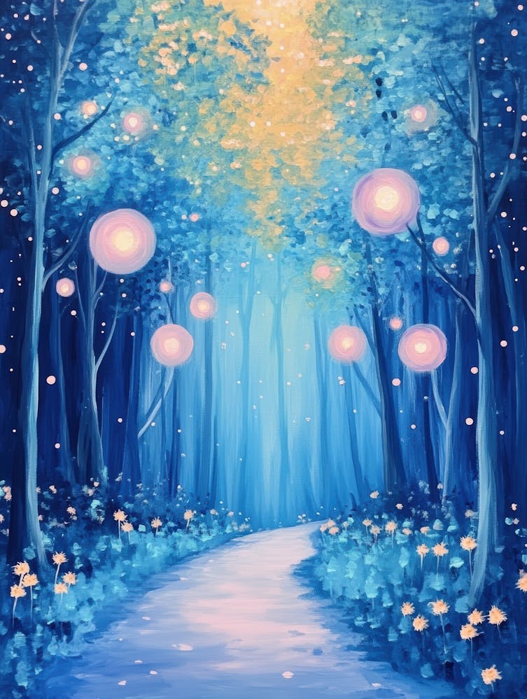 Fairy Lights In The Forest