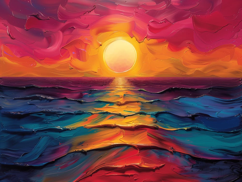 Sunset Over The Ocean