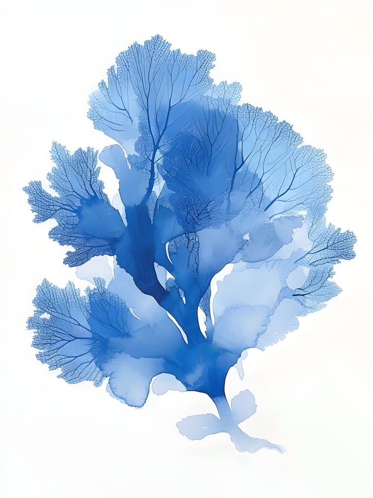 Blue Seaweed Canvas Print