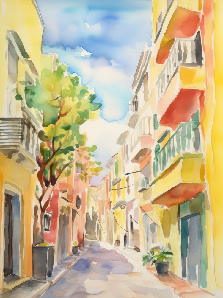 Pescara, Italy Watercolour Streets 3