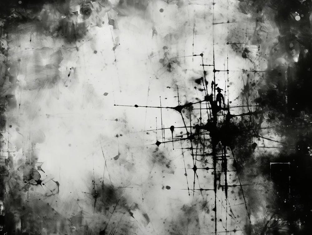 Fragility Abstract Black And White 8