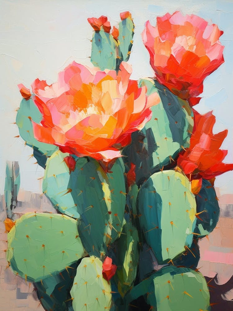 Cactus Painting Opuntia Fragilis 4