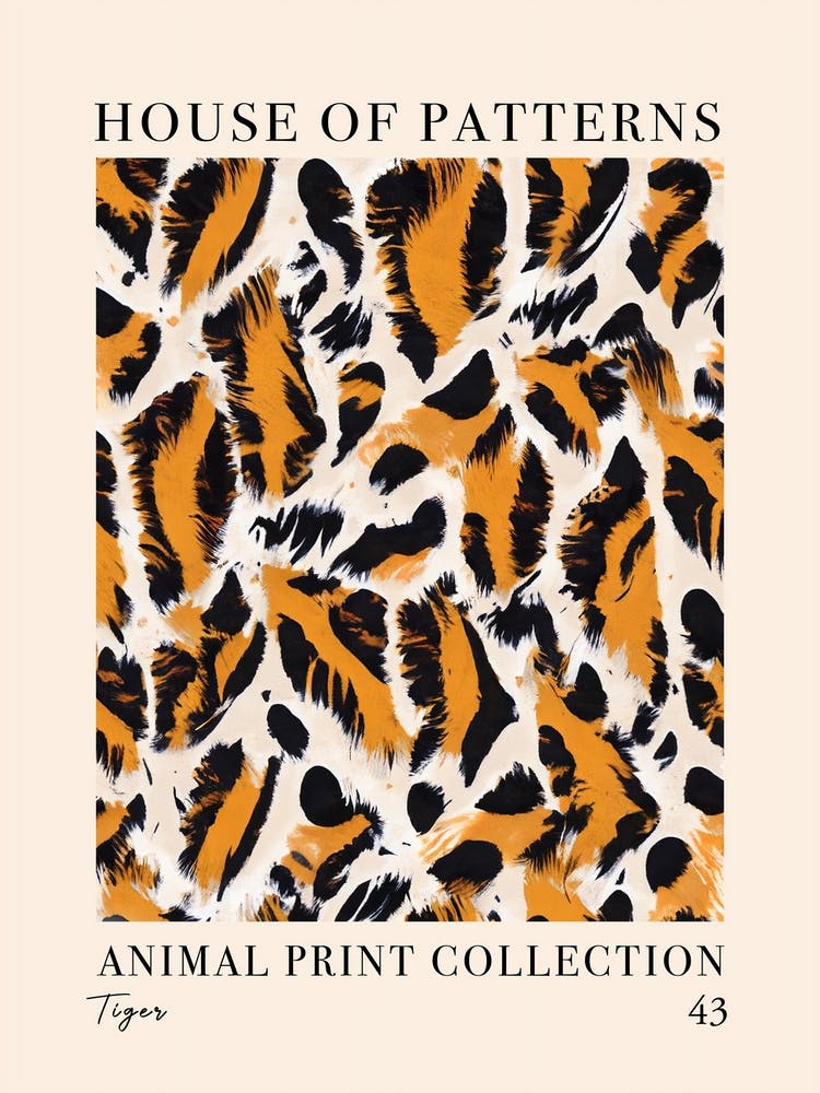 House Of Patterns Tiger Animal Print Pattern 3