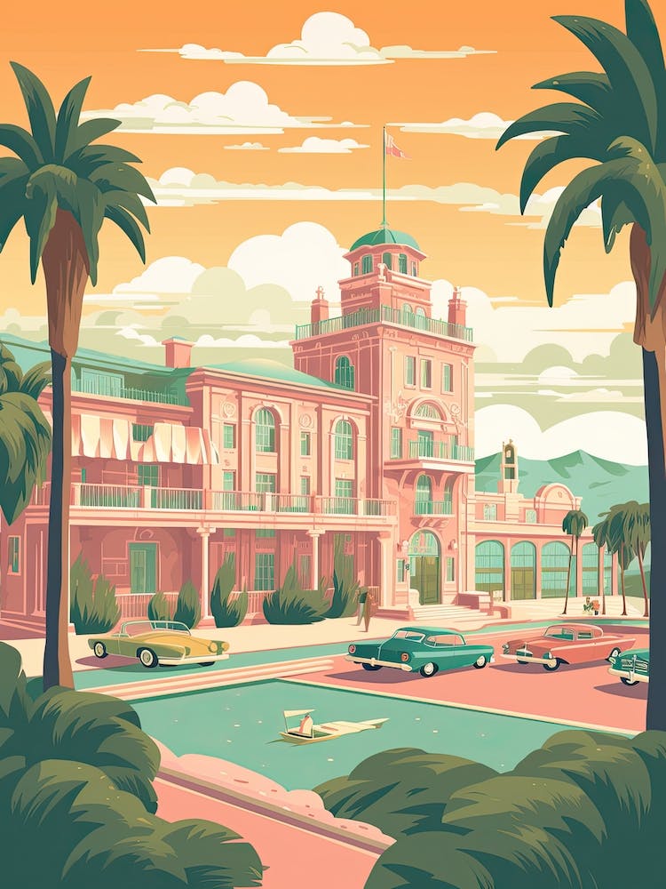 Santa Cruz California United States Travel Illustration 2