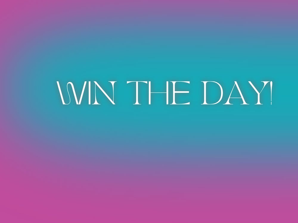 Win The Day-Blue and Pink