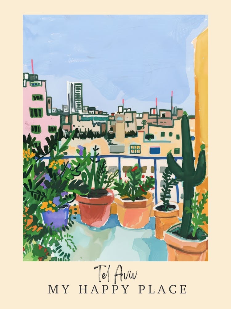 My Happy Place Tel Aviv 2 Travel Poster