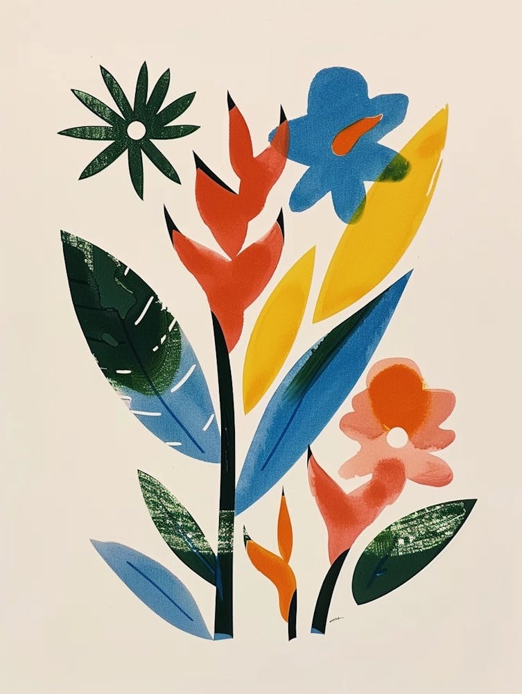 Painted Florals Heliconia 3