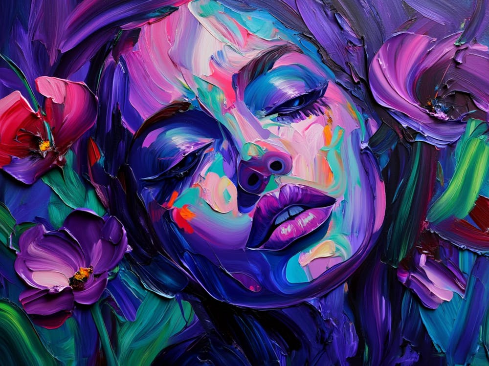 Purple Flower Painting