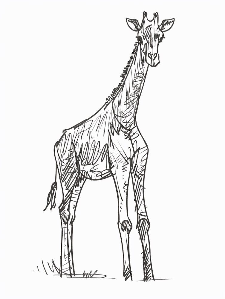 B&W Giraffe