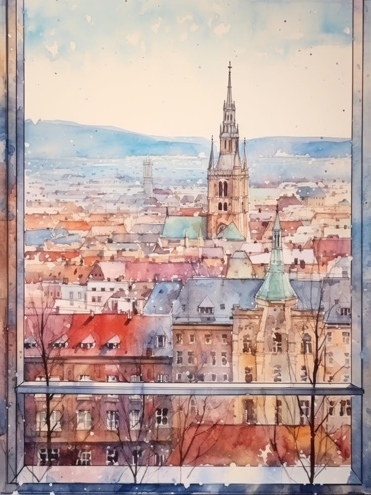 Winter Cityscape Vienna Austria 1