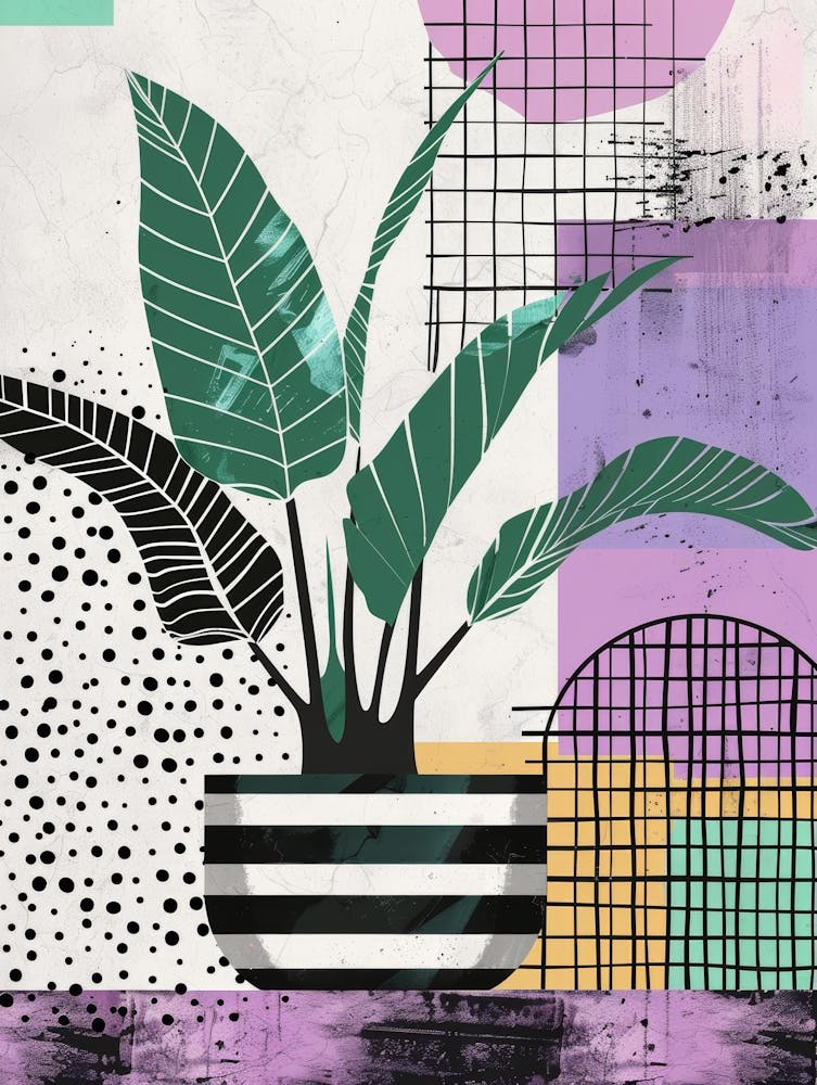 Abstract Plant Canvas Print 2