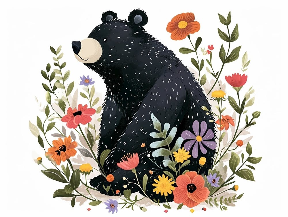 Little Floral Black Bear 1