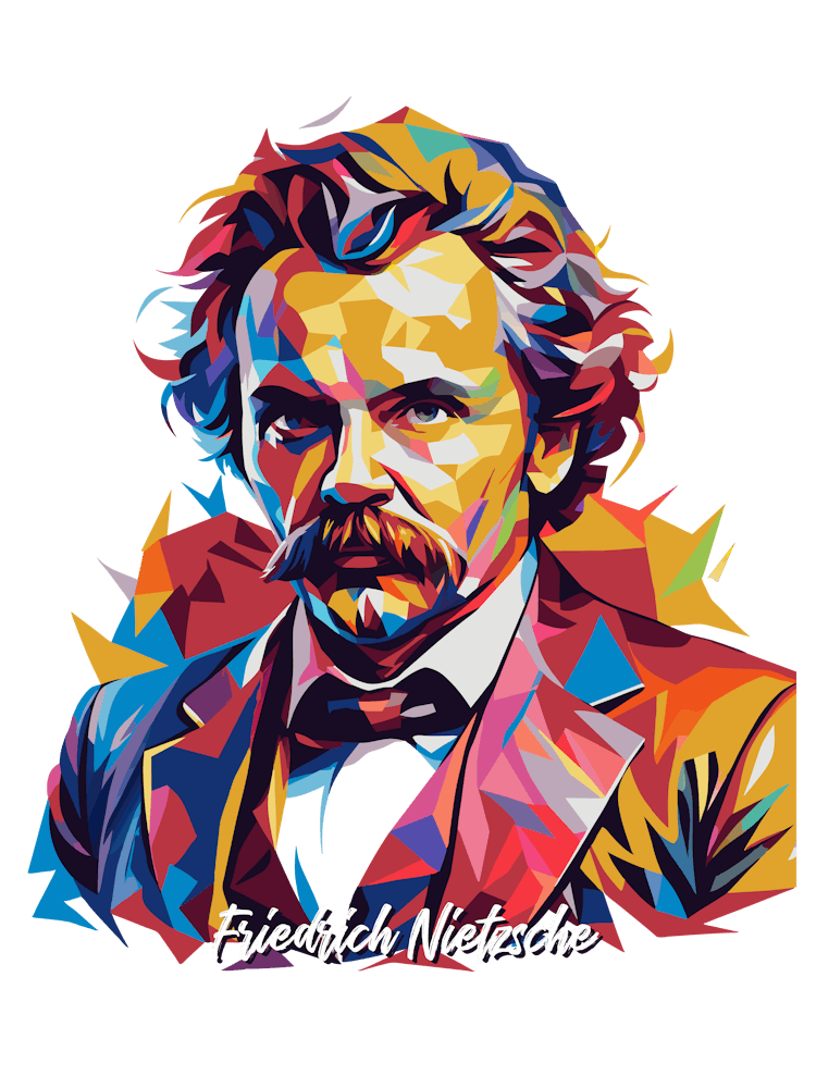 Friedrich Nietzsche 03 Portrait WPAP Pop Art