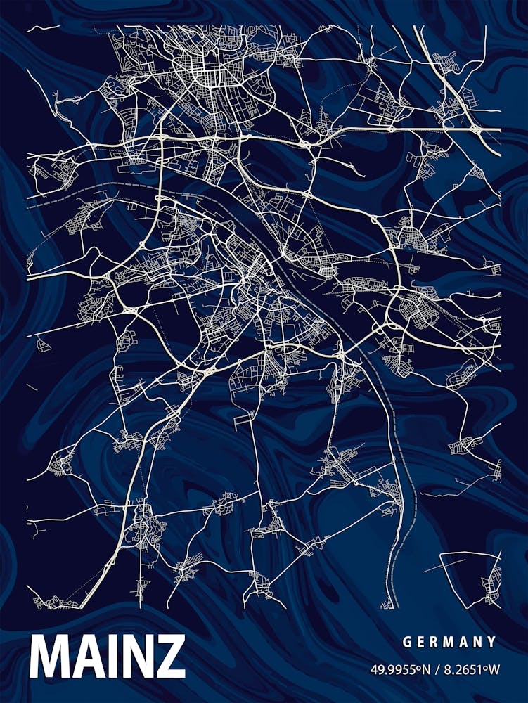 Mainz Crocus Marble Map