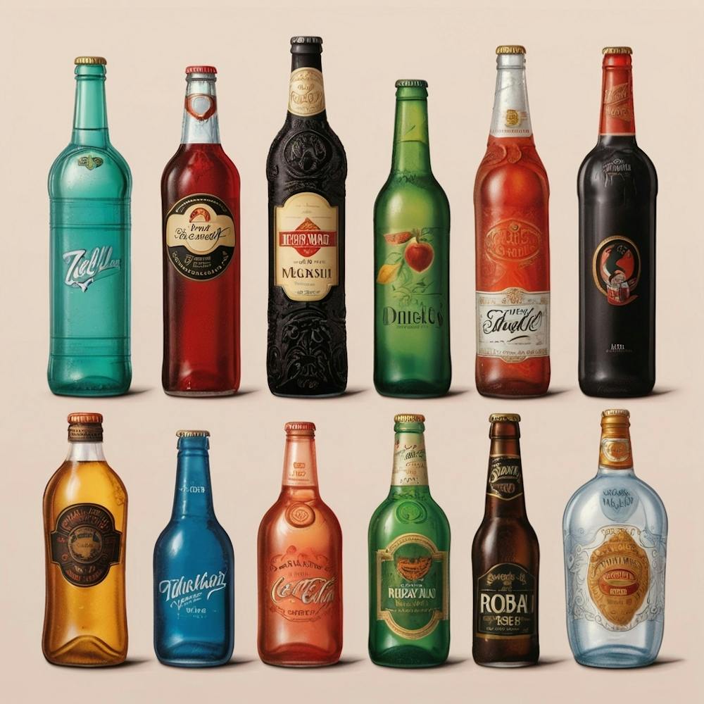 Default Drinks In Bottles Of Popular Brands Aesthetic 1