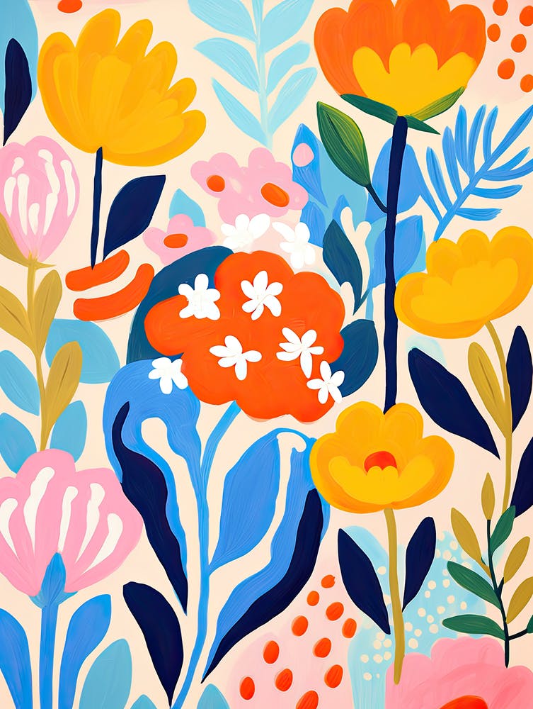 Flowers 17, Matisse style, Floral