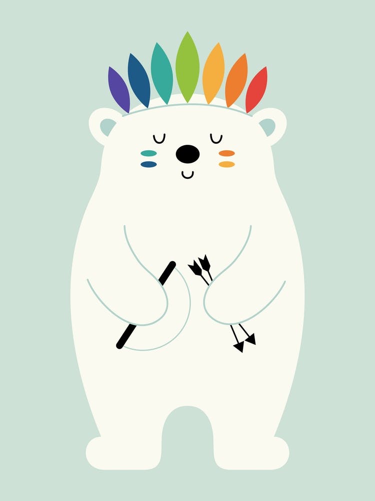 Be Brave Polar  kids art print
